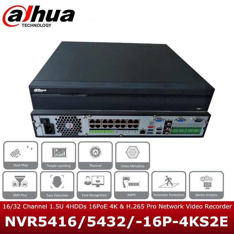 dahua英文16/32 CH PoE NVR Network Recorder NVR5416-16P-4KS2E,电子/电工,嵌入式硬盘录像机,淘宝优惠券,粉丝福利购,淘宝优惠卷