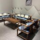 新中式 禅意实木沙发组合民宿客厅家用大小户型胡桃木双三人沙发椅