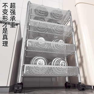 夹缝置物架落地厨房家用小推车多层零食菜篮可移动多功能收纳架子