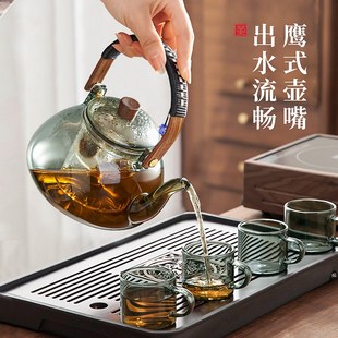 玻璃煮茶壶电陶炉煮茶器加热耐高温泡茶壶家用大容量烧水壶茶具