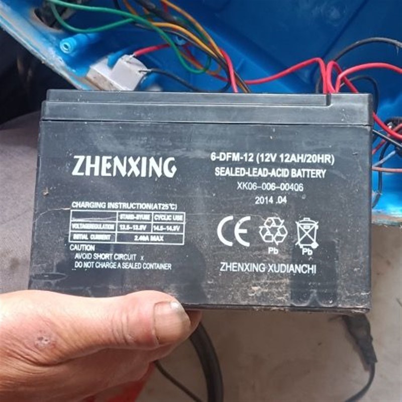 ZHENXING 6-DFM-12(12V12AH/20HR)背负式电动喷雾器电池通用户外