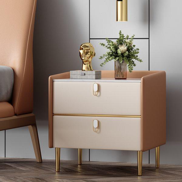 网红实木岩板床头柜简约现代轻奢北欧皮质卧室高级感整装卧室储物,住宅家具,床头柜,淘宝优惠券,粉丝福利购,淘宝优惠卷