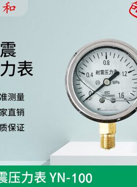 YTN-100液压耐震压力表0.6/1/1.6/2.5/4/6/10/16/25/40/60MPA径向