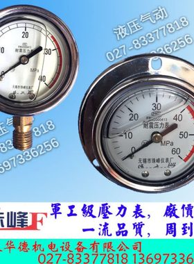 无锡珠峰压力表YN60-III-6MPA 40MPA 60MPA 25 16 10耐震抗振