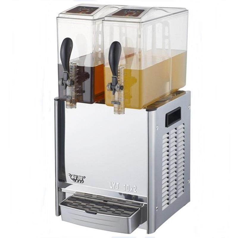 科凯果汁机LRYJ10Lx2双温喷淋式冷热果汁机双缸冷饮机商用饮料机