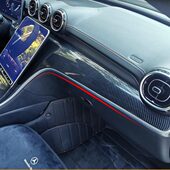 C260L碳纤纹内饰改装 新C级C200L W206中控面板仪表台面板 24款