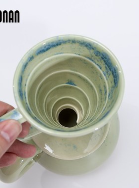 koonan结晶釉v30q滤杯 陶瓷手冲咖啡滤杯 甜筒滤杯 滴滤式v60滤杯