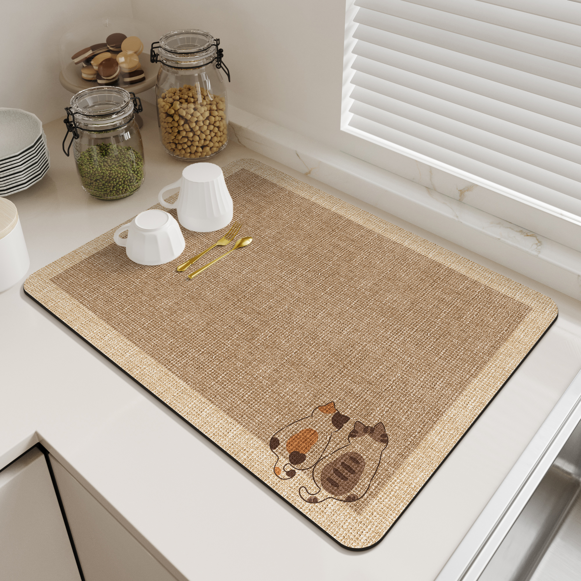 厨房多功能沥水垫吧台干燥垫