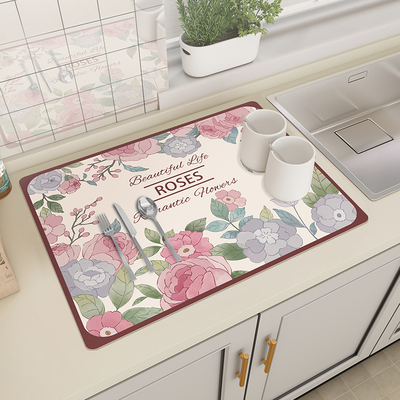 厨房沥水垫硅藻泥吸水餐垫