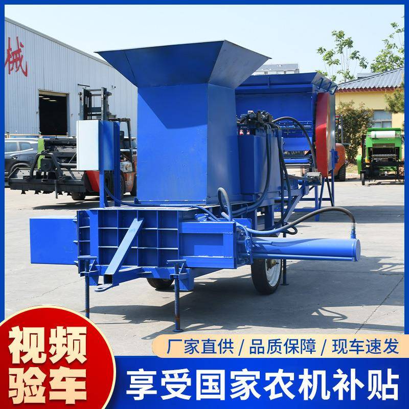 厂家供应牛羊饲料秸秆青储干湿两用打包机饲料牧草套袋打捆机