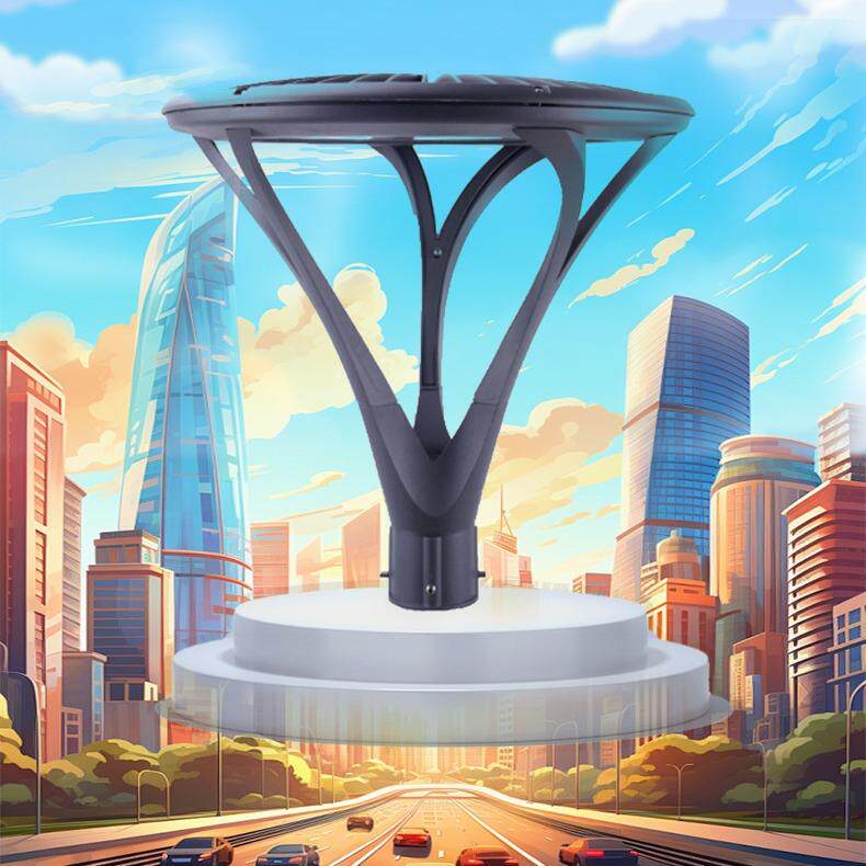 跨境高杆路灯头防雨led庭院灯罩户外小区别墅景观铝灯头道路灯