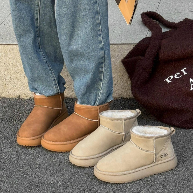 厚底加绒保暖雪地靴女