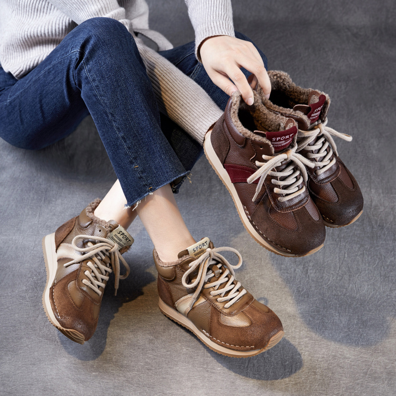 高帮阿甘女鞋加绒冬款