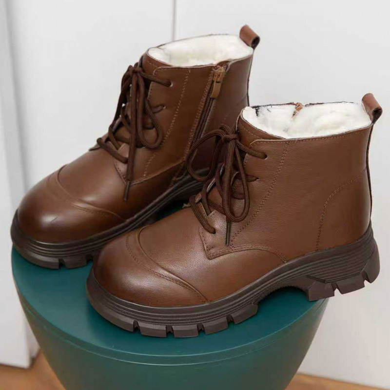 小短靴加绒保暖英伦风
