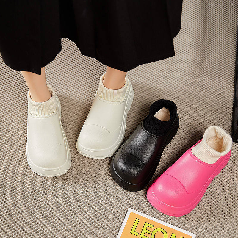 防水包跟棉拖鞋女棉拖防滑毛绒防水靴包拖鞋棉拖鞋雪地靴其他拖鞋