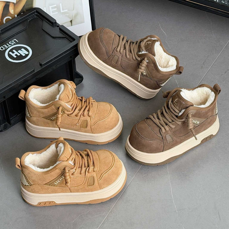 加绒雪地靴女冬保暖棉鞋