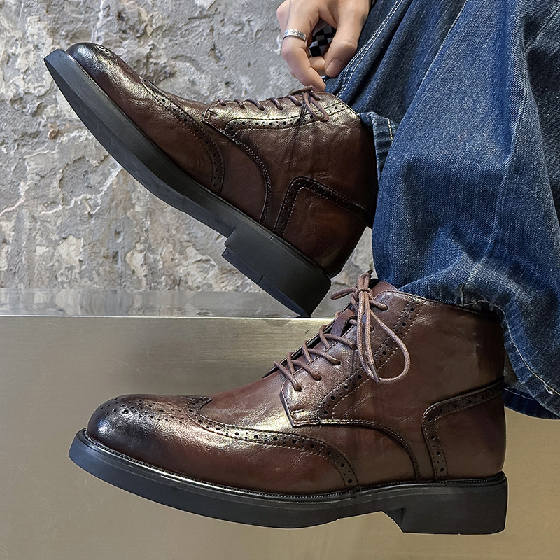 马丁靴男款英伦复古短靴