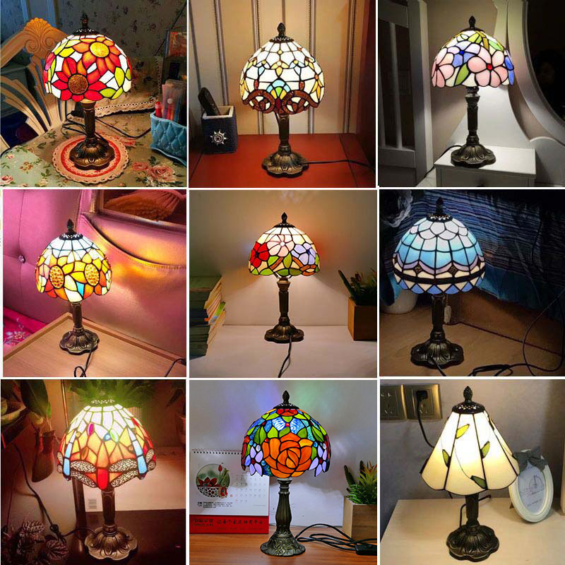 现代简约地中海田园礼p品台灯卧室咖啡厅灯具温馨学生床头小夜灯