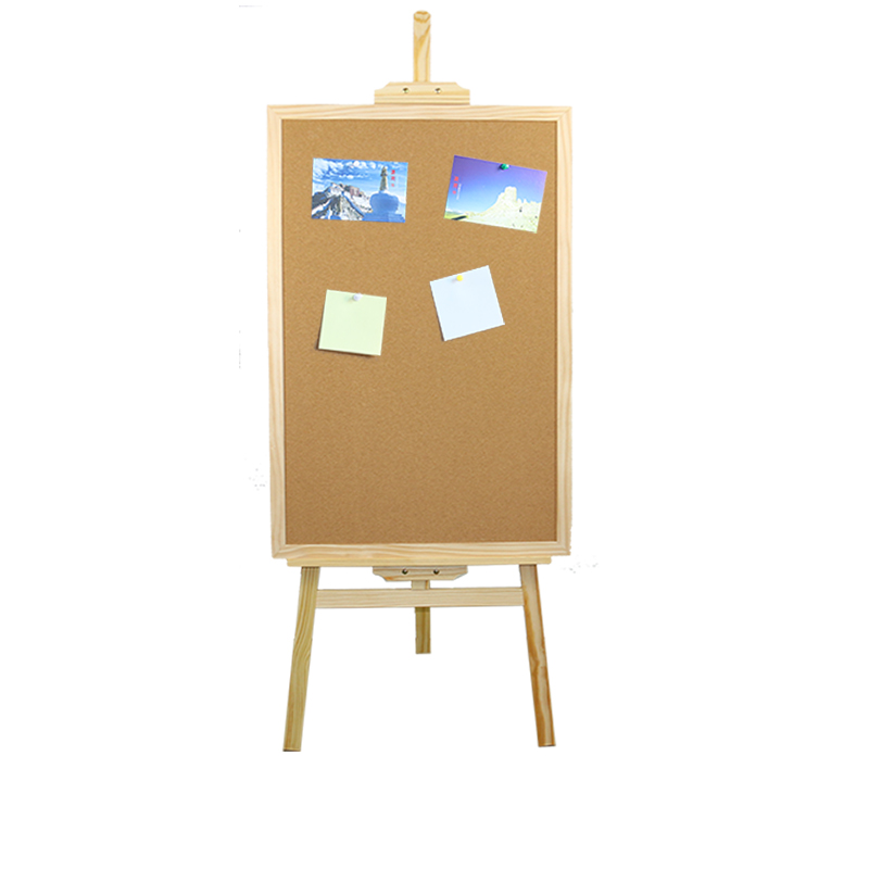 珍腾木框支架式软木板照片墙广告宣传可移动立式水松板落地图钉看