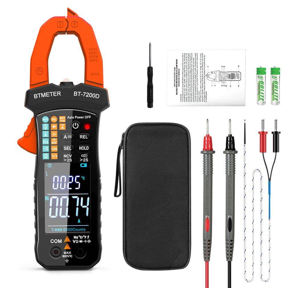 跨境热卖钳形表电流表高精度数字万用表电容钳表全自动防烧傻瓜式