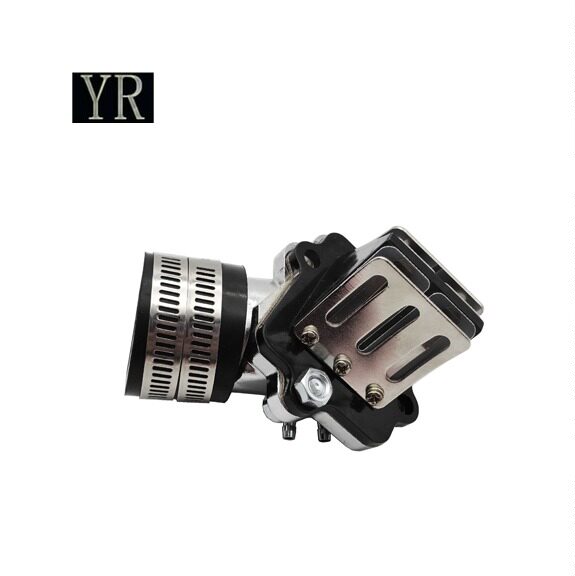 踏板车化油器接口歧管 电镀银vJOG50 jog90改装进气阀簧片阀