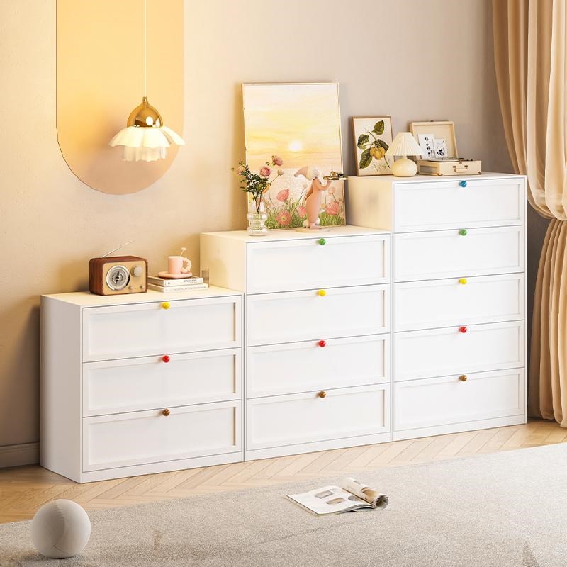 抽屉式收纳柜五抽斗柜卧室钢制客厅储物柜儿童置物柜婴儿喂养台柜