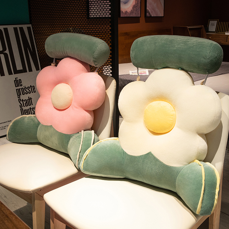 A6L花朵抱枕靠垫沙发客厅办公室腰垫护腰孕妇飘窗枕头可爱床头靠