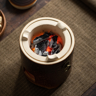 煮茶 煮茶炭炉户外烧家用风炉围炉煮茶器水泡茶小火橄榄碳炉Z中式