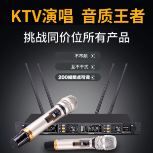 無(wú)線(xiàn)話(huà)筒真分集u段一拖二ktv家用會(huì)議戶(hù)外舞臺(tái)演出專(zhuān)業(yè)麥克風(fēng)
