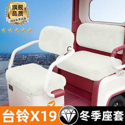 台铃X19电动三轮车冬季座套坐垫套脚垫地垫厚款全包通用装饰配件