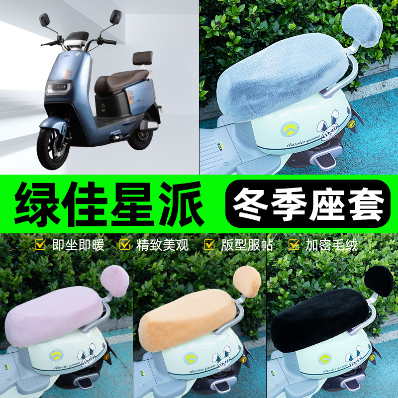 适用绿佳星派新国标电瓶电动车冬座套坐垫套座位防水防晒装饰配件