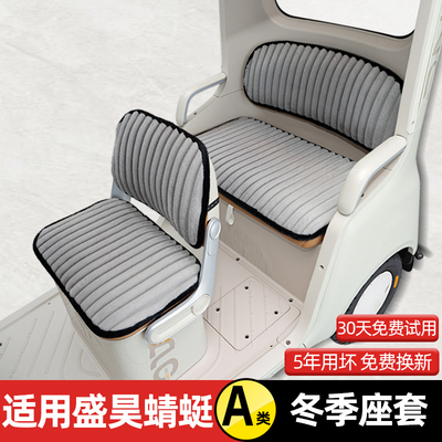 适用盛昊蜻蜓冬季座套加厚全包防水防晒电动三轮车坐垫脚垫装饰品
