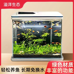 长方形水族 桌面小鱼缸玻璃j鱼缸客厅小型家用桌面养鱼生态缸新款