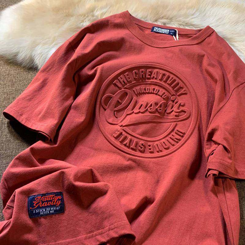 纯棉美式复古chic短袖T恤女夏季韩版潮宽松潮牌半袖3D印花上衣,女装/女士精品,T恤,淘宝优惠券,粉丝福利购,淘宝优惠卷