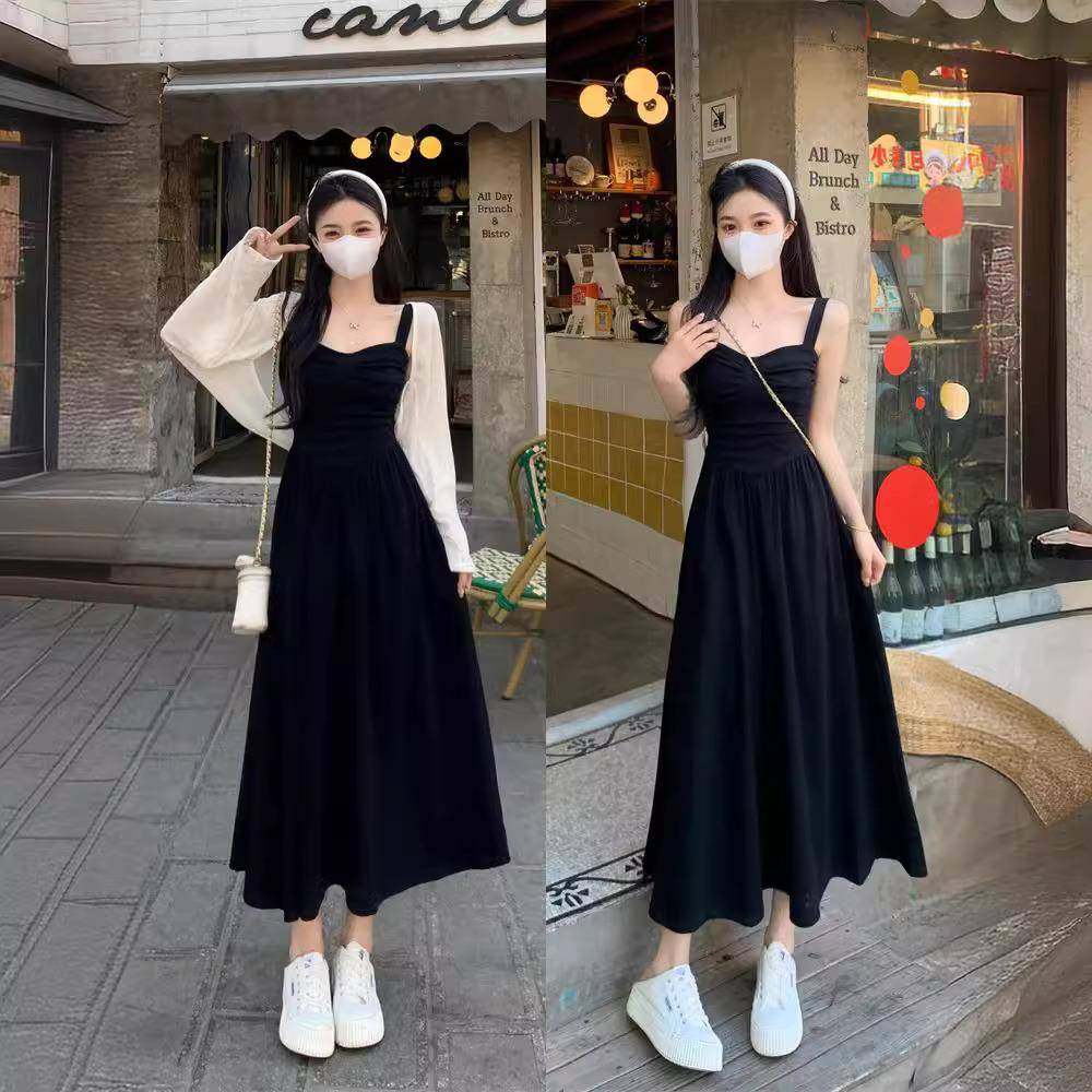 女装大码黑色吊带无袖连衣裙2024夏季胖mm法式复古收腰中长款裙子,女装/女士精品,连衣裙,淘宝优惠券,粉丝福利购,淘宝优惠卷