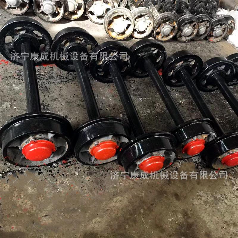 矿用矿车轮对耐磨承重铸钢实心矿车轮煤矿安图加工空心矿车轮对