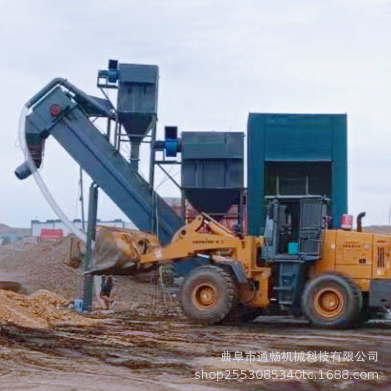 烟台铁路水泥灰集装箱卸灰机 粉料倒库石灰石粉翻箱卸车机设备