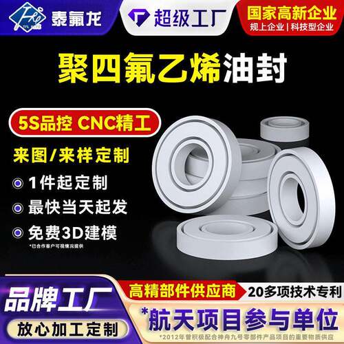 聚四氟乙烯油封耐腐蚀密封圈pe四氟密封环PFA特氟龙塑料异形件