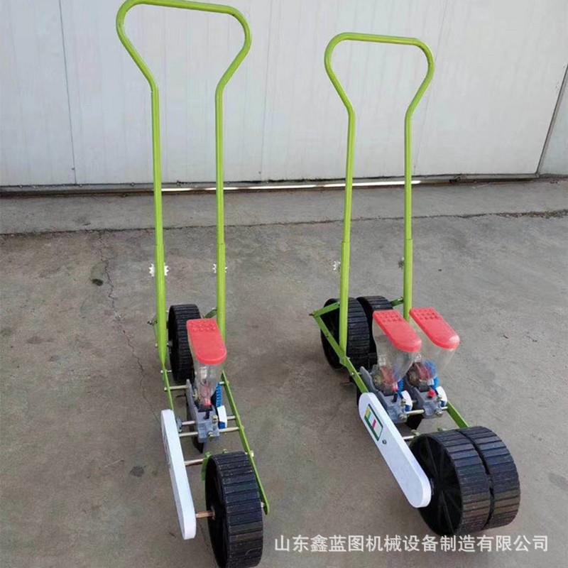 手推菠菜油菜播种机蔬菜药材精播机株距行距可调小粒种子点播机