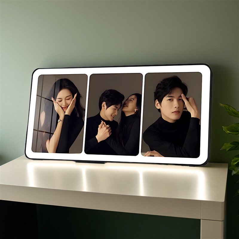 三宫格相框e摆台照片定制洗写真婚纱照全家福相片做成水晶摆件打