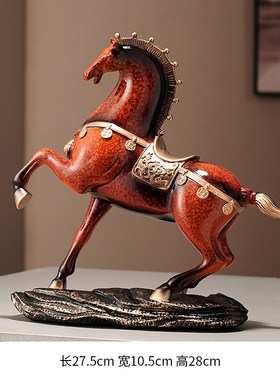 老板领导办d公室桌马到成功装饰摆件高档客厅屏风博古架酒柜工艺