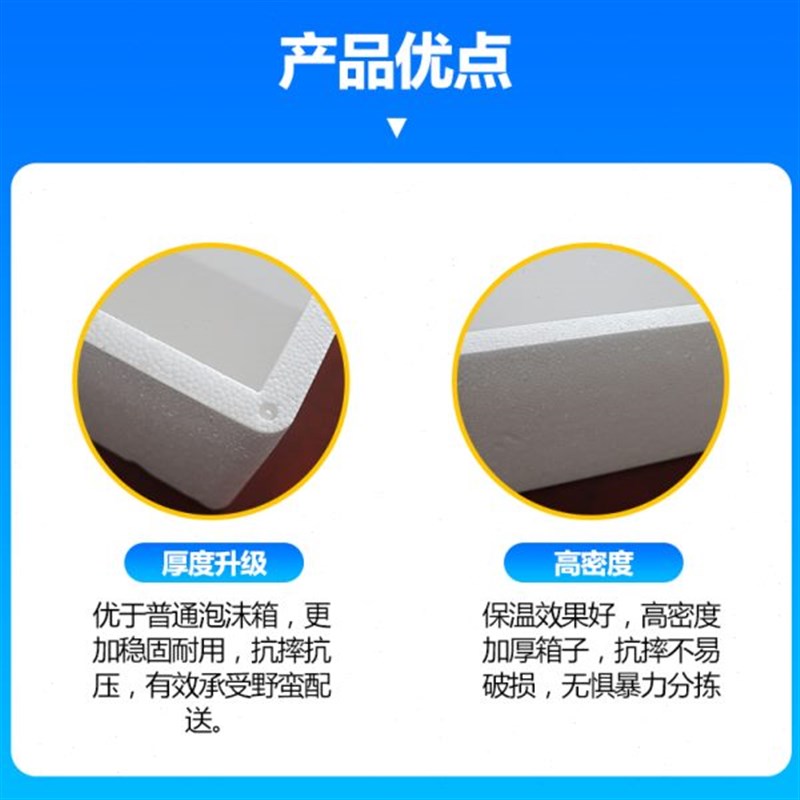 加厚泡沫箱电商快递专用商用摆摊种菜冷藏保温箱邮政大号保温盒