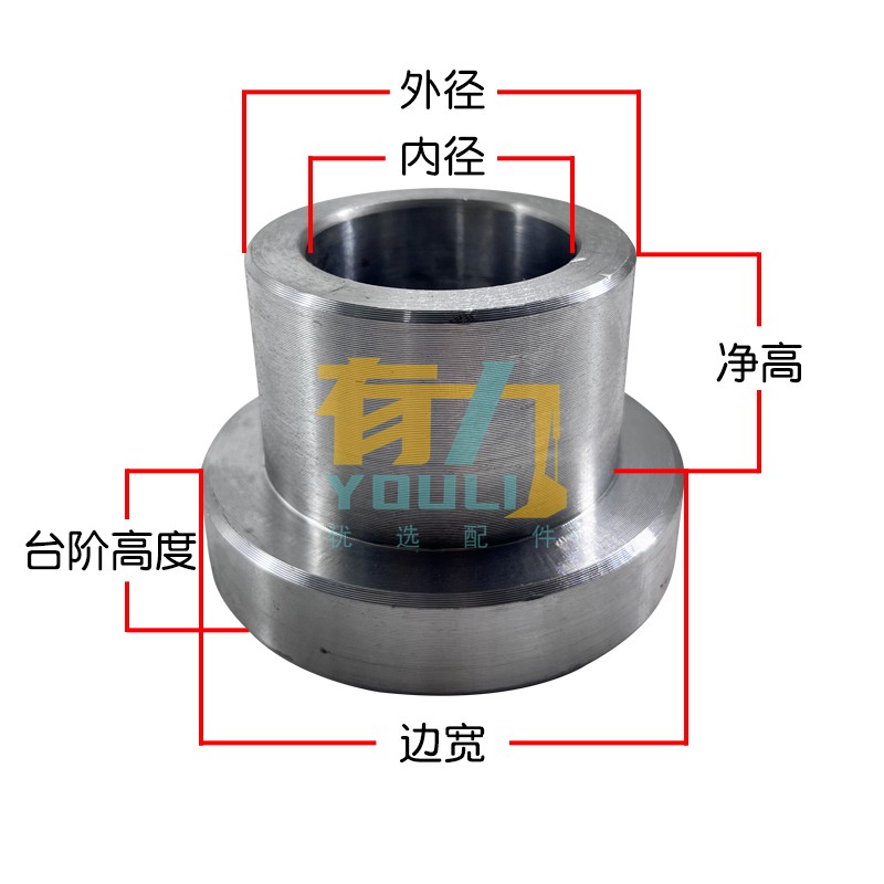 68破碎锤轴套钢套衬套140炮头75挖D掘机斗耳单边套100挖机炮锤配