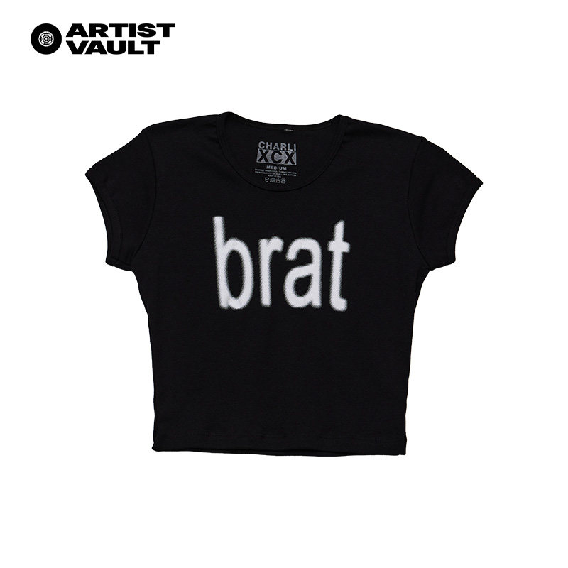 Charli XCX官方周边 brat 短版T恤