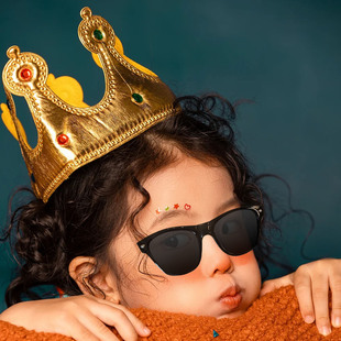 小红书金色银色布皇冠帽子万圣节生日派对儿童成人氛围感装扮道具