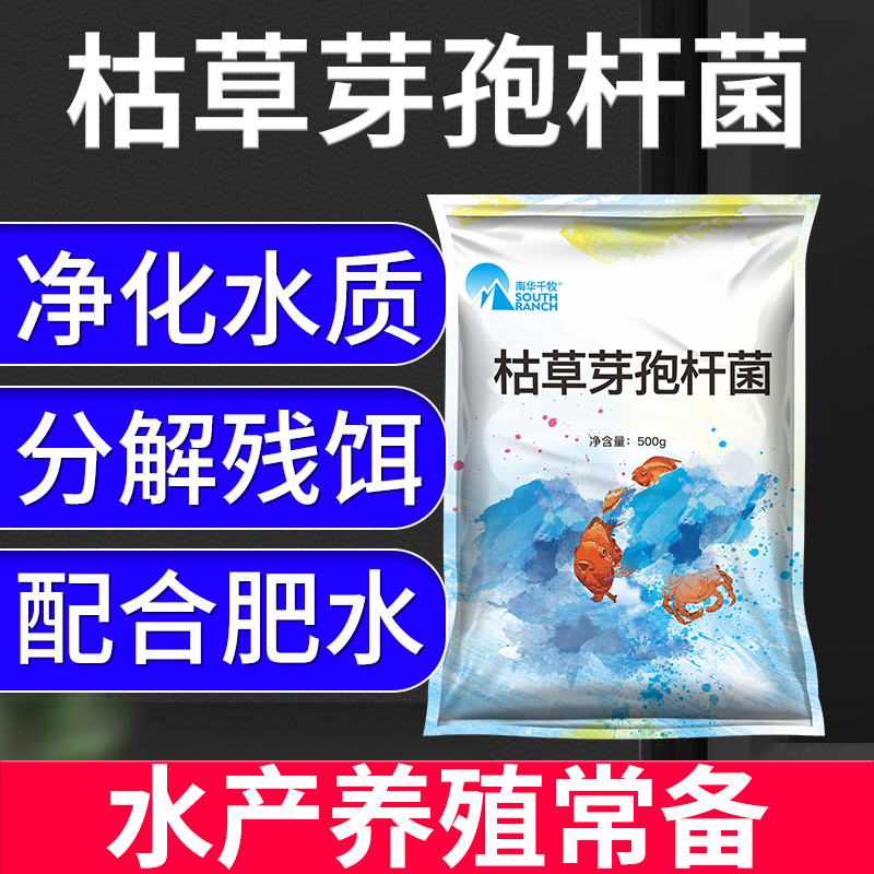枯草芽孢菌杆菌水产养殖用1000亿生物菌种粉鱼塘净水调水质净化剂