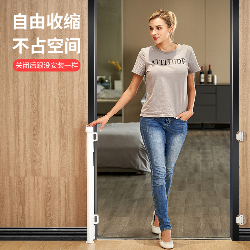 防猫狗隔离门栏宠物围栏杆可伸缩折叠神器儿童安全楼梯护网亲箩