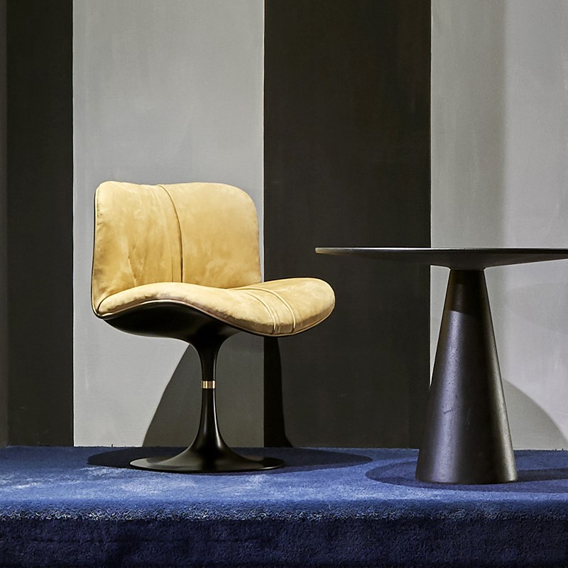 Baxter玛丽莲餐厅餐椅意式简约艺术单椅旋转唯美鸭嘴轻奢办公书椅