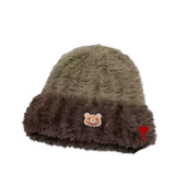男女通用可调节毛绒护耳帽保暖 fien小熊图案冬季 官方直营 Ami