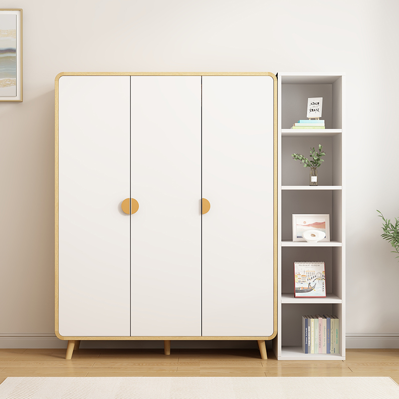 实木儿童衣柜卧室家用女孩宝宝小衣橱对开三门男童女童储物收纳柜